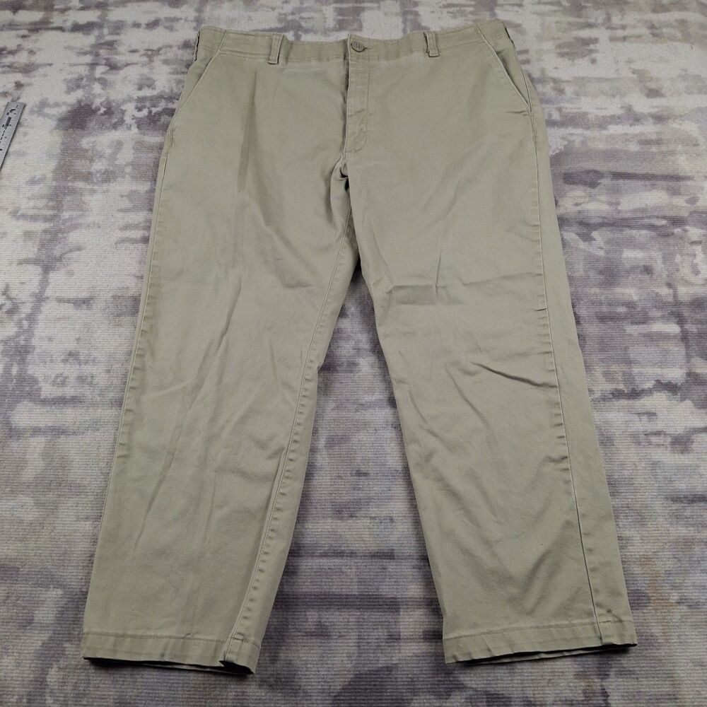 Lee Extreme Motion Pants Mens 42x30 Khaki Beige Regular Straight Stretch Chino